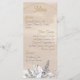 Pastel Pink Wedding Menu