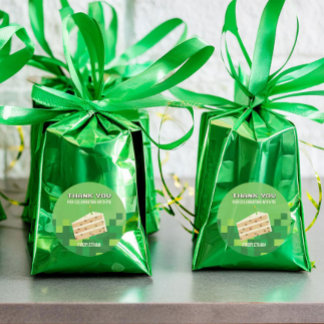 Pastel Pixelado Gracias Pegatina Círculo