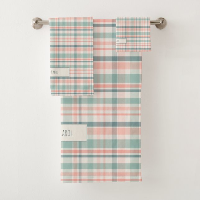 Pastel Plaid with name  (In situ)