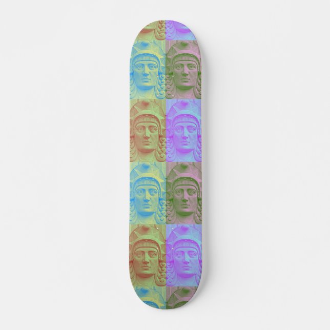 Pastel Pop Art Deco Piedra Head Skateboard Decks (Anverso )