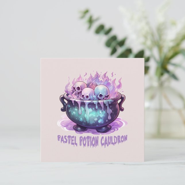 Pastel Potion Cauldron (Anverso de pie)