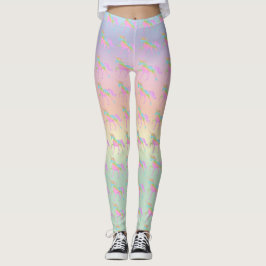 Pastel Purpurina Rainbow Unicorn Leggings Pants Yo