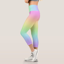 Pastel Rainbow Capri Leggings