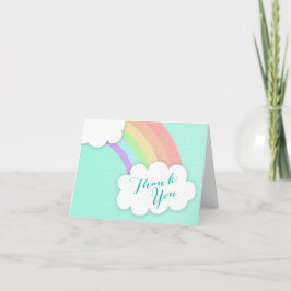 Pastel Rainbow Cloud Baby Shower Gracias Nota
