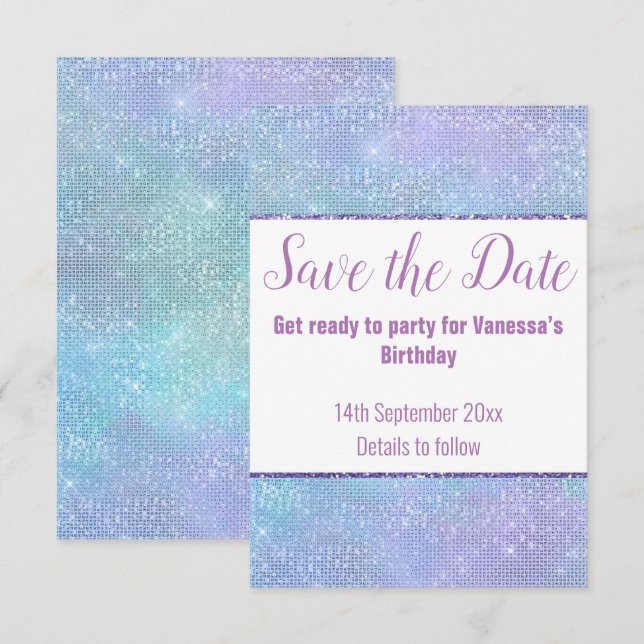 PASTEL RAINBOW PURPURINA GUARDAR LA TARJETA DE REV (Anverso / Reverso)