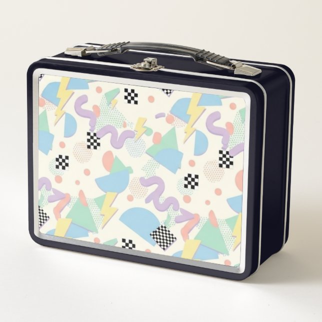 Pastel Retro Memphis Pattern Swirls (Anverso)