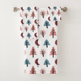 Pastel rosa Navidad Patrón de árbol de Navidad