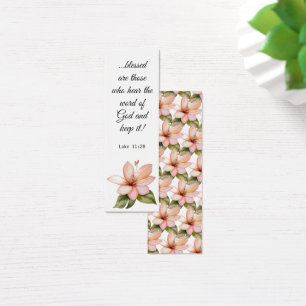 Pastel Rosa Tropical Floral Elegante Biblia Verse
