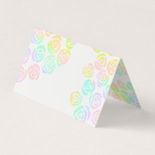 Pastel Rosas arcoiris Boda tarjetas de plaza