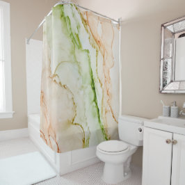 Pastel Rubor Earth Tone Abstract Shower Cortina