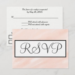 Pastel Rubor Watercolor Wedding RSVP