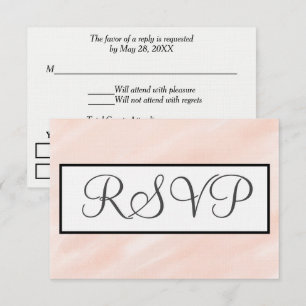 Pastel Rubor Watercolor Wedding RSVP