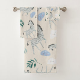 Pastel safari zebra animal patrón vivero rosa