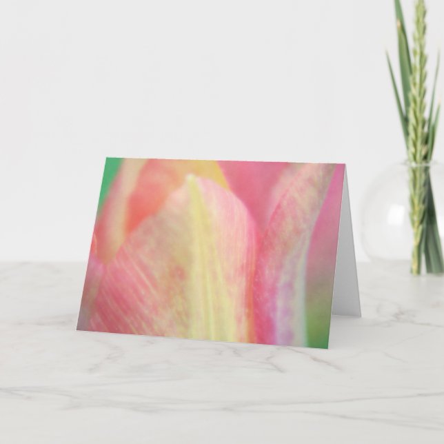 Pastel Tulip Cerrar tarjeta de notas de arte (Anverso)