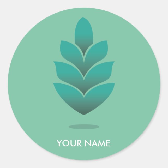 PASTEL TURQUOISE, PEGATINA DEL CONO DEL PINO (Anverso)