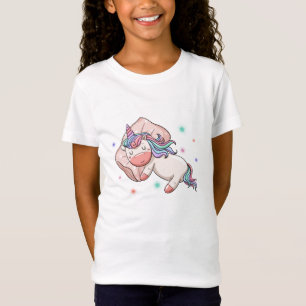 Pastel Unicorn durmiendo camiseta