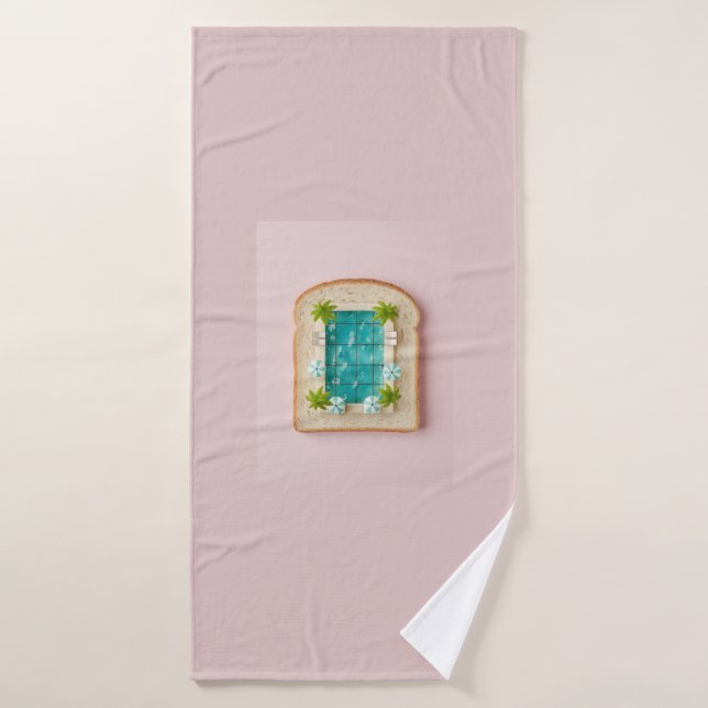 Pastel Vaporwave Pool Toast (Toalla de baño)