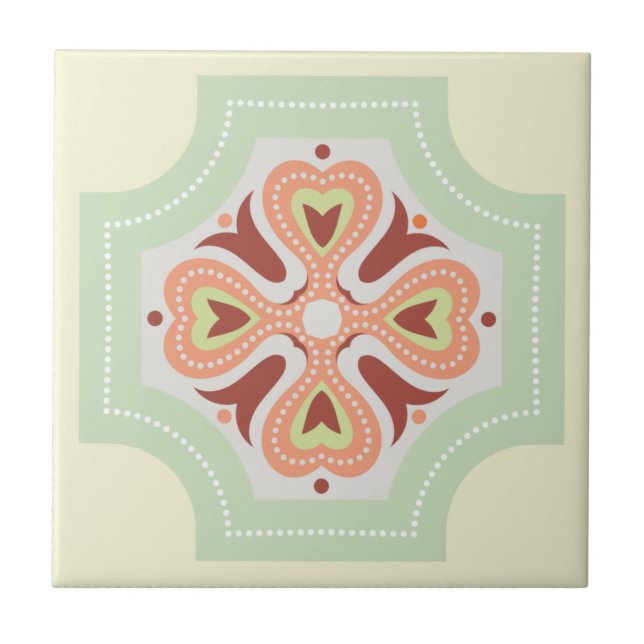Pastel vintage Azulejo Tiles Portugués (Frente)