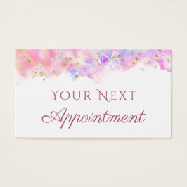 pastel watercolor glitter Appointment Card