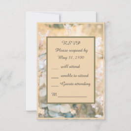 Pastel Wildflower Meadow Wedding tarjeta rsvp