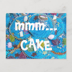 Pasteles azules. postal de CAKE
