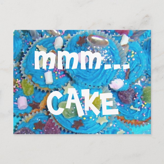 Pasteles azules. postal de CAKE (Anverso)