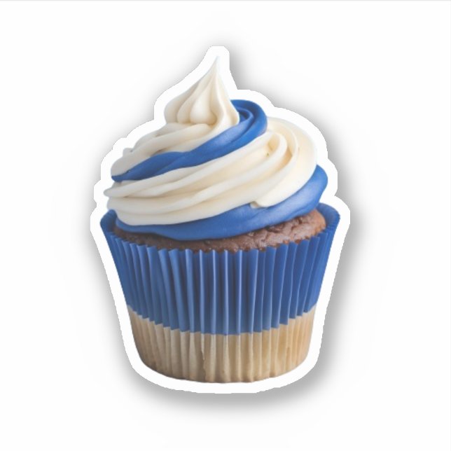 Pasteles caseros Pegatina azul blanco (Anverso)