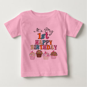 Pasteles de bonito camisetas de cumpleaños y regal