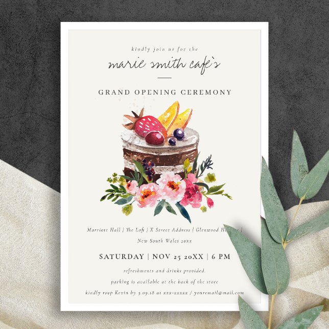 Pasteles De Postres Florales Tienda Invitación A L (Subido por el creador)