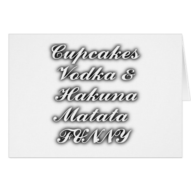 Pasteles Vodka Hakuna Matata FUNNY (Anverso (Horizontal))
