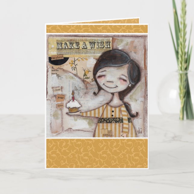 Pasteles y deseos - Tarjeta de cumpleaños (Anverso)