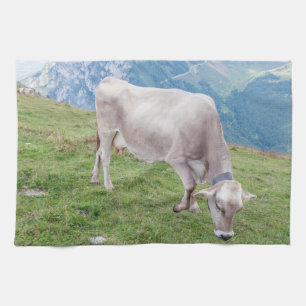 Pasto de la toalla de cocina de la vaca