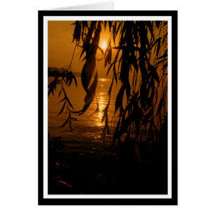 Pasto de luto con puesta de sol tarjeta