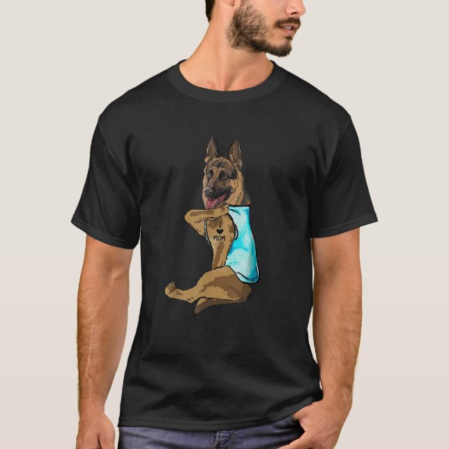 Pastor alemán amo a mamá Tattoo camiseta (Anverso)