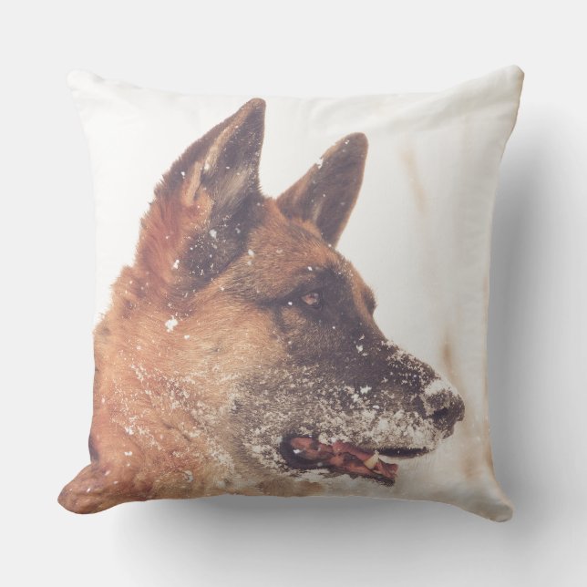 Pastor alemán hermoso en la almohada de tiro de la (Anverso)