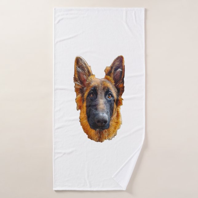 Pastor alemán perro de cachorro (Toalla de baño)