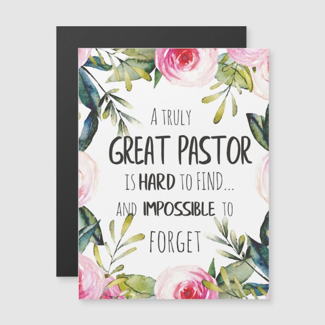 Pastor apreciación Regalo Pastor Gracias cita (Anverso/Reverso)