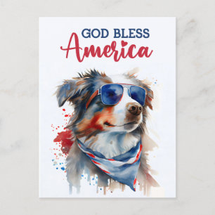 Pastor Australiano, Dios Bendiga América Tarjeta P