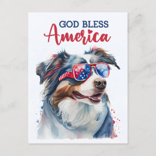 Pastor Australiano, Dios Bendiga América Tarjeta P