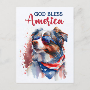 Pastor australiano, Dios bendiga la postal estadou