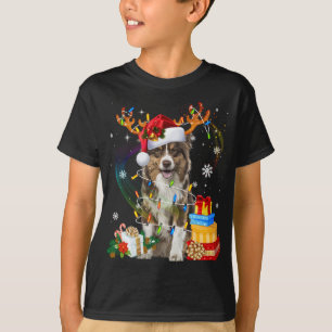 Pastor Australiano Enciende Santa Hat Sweater C