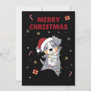 Pastor Australiano Feliz Navidad Invierno