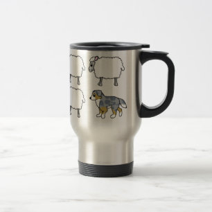 Pastor australiano que reúne la taza del viaje de
