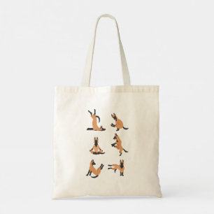 Pastor belga Malinois haciendo bolsa de yoga Tote
