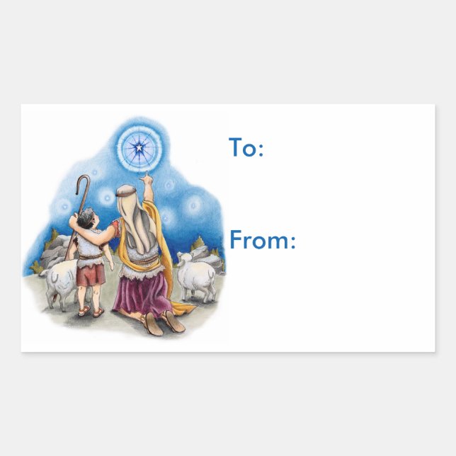 Pastor - Etiquetas de regalo (Anverso)