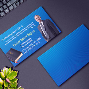 Pastor o Deacon Photo Church Tarjeta de presentaci