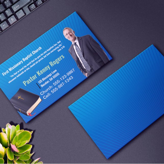 Pastor o Deacon Photo Church Tarjeta de presentaci (Subido por el creador)