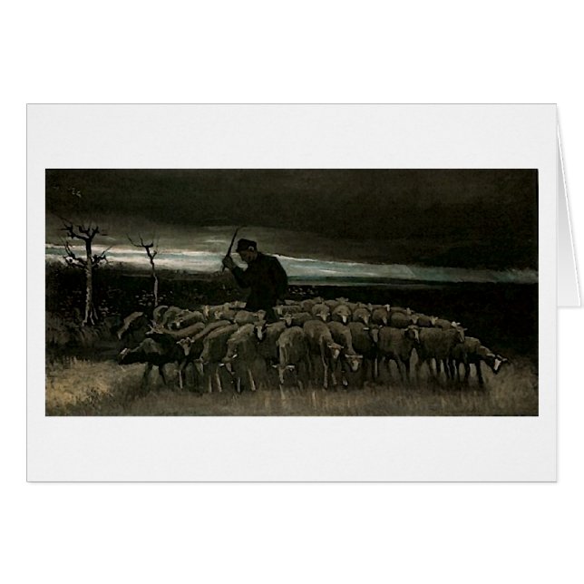 Pastor, rebaño de oveja Van Gogh Bella Artes (Anverso (Horizontal))