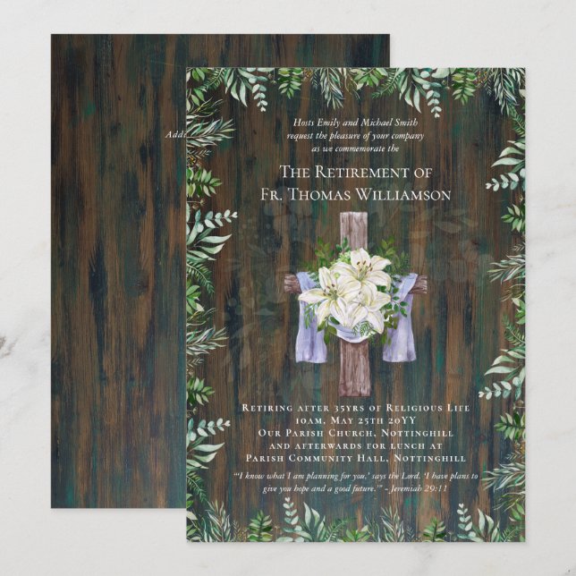 Pastor Sacerdote Deacon Ministro de Jubilación Lil (Anverso / Reverso)