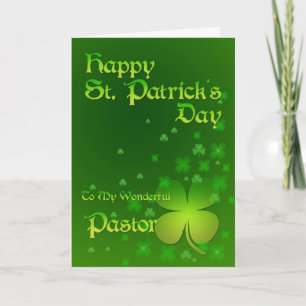 Pastor, tarjeta del día de Happy St Patrick